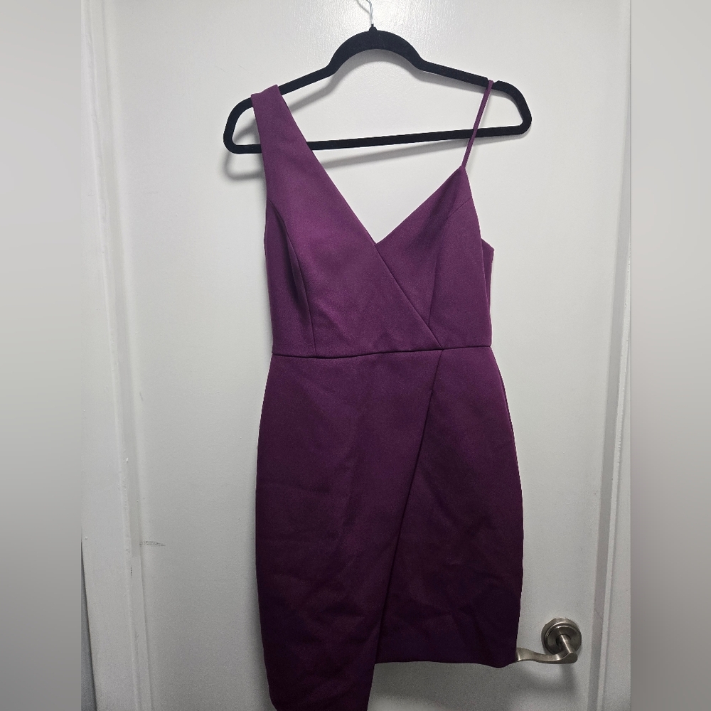 Knee Length Purple Cocktail Dress